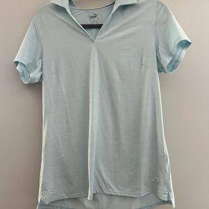 Puma Women's Sky Blue Short Sleeve Top
